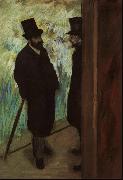 Edgar Degas Halevy and Cave Backstage at the Opera painting